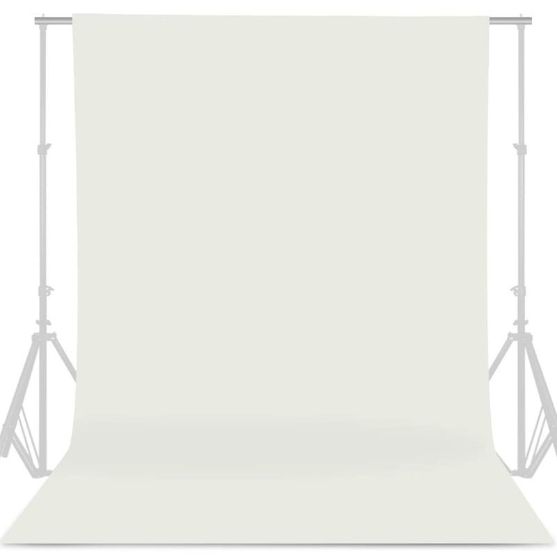 GFCC 8FTX10FT Ivory Backdrop Background for Photography Photo Booth Backdrop for Photoshoot Background Screen Video Recording Parties Curtain - Image 1